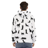 Men's Hoodie With Placket Double Zipper
