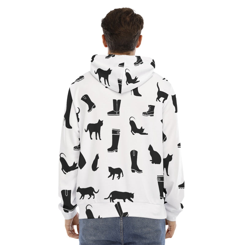 Men's Hoodie With Placket Double Zipper