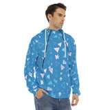 Men's Hoodie With Placket Double Zipper