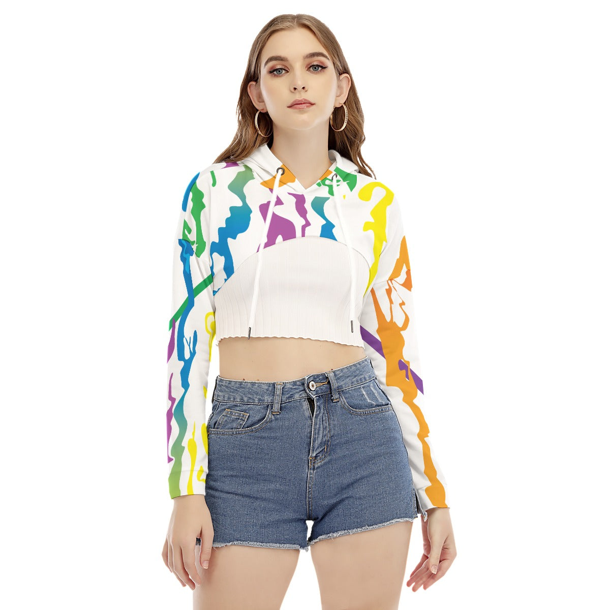 Women's Smock Short Hoodie With Long Sleeve