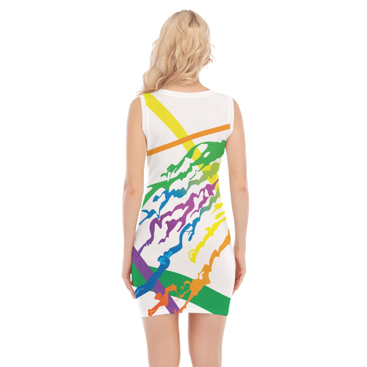 Women's O-neck Sleeveless Hip Skirt
