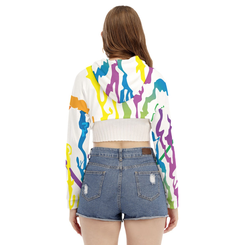 Women's Smock Short Hoodie With Long Sleeve