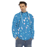 Men's Hoodie With Placket Double Zipper