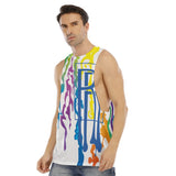 Men's O-neck Long Tank Top