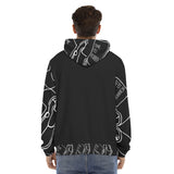 Men's Hoodie With Placket Double Zipper
