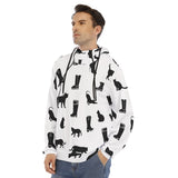 Men's Hoodie With Placket Double Zipper