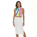 Women's Tank Top & Split High Skirt Set