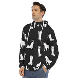 Men's Hoodie With Placket Double Zipper