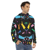 Men's Hoodie With Placket Double Zipper