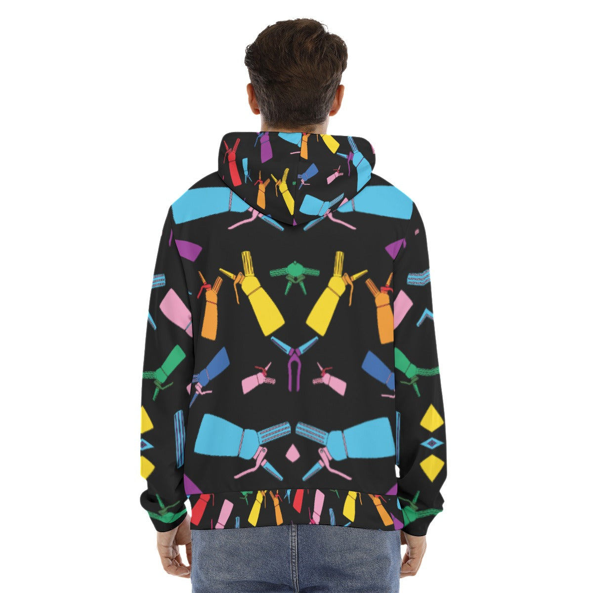 Men's Hoodie With Placket Double Zipper