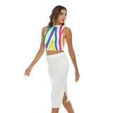 Women's Tank Top & Split High Skirt Set