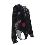 Women's Raglan Sleeve Hooded Bodysuit