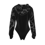 Women's Raglan Sleeve Hooded Bodysuit