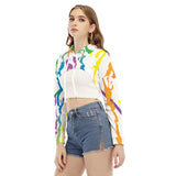 Women's Smock Short Hoodie With Long Sleeve