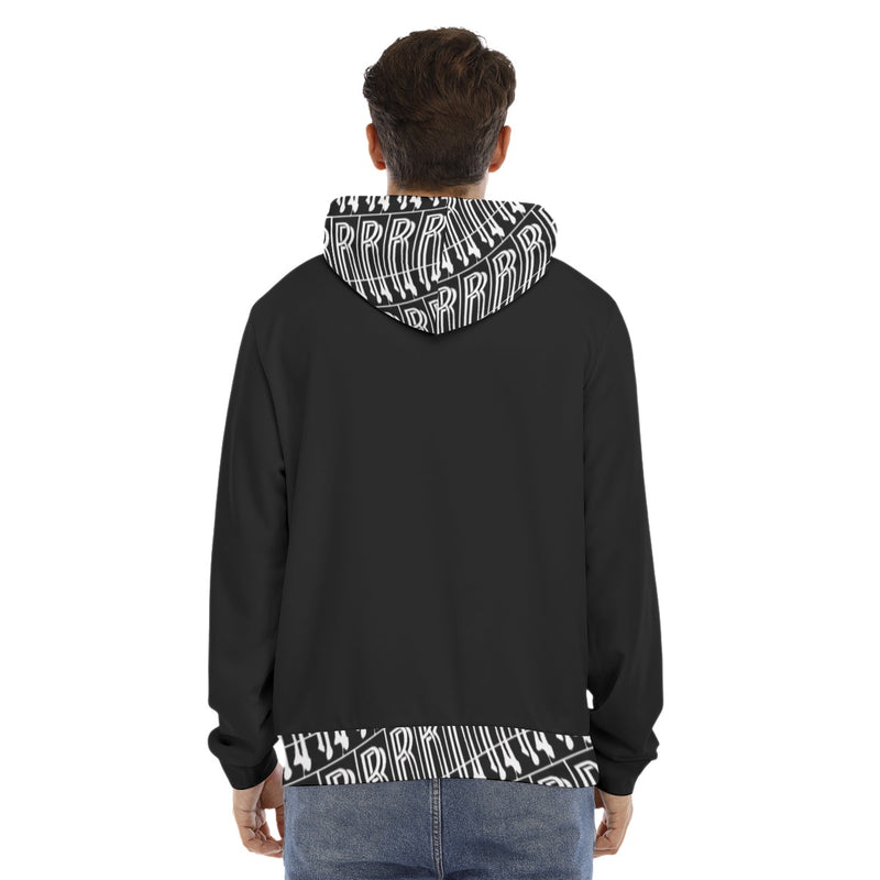 Men's Hoodie With Placket Double Zipper