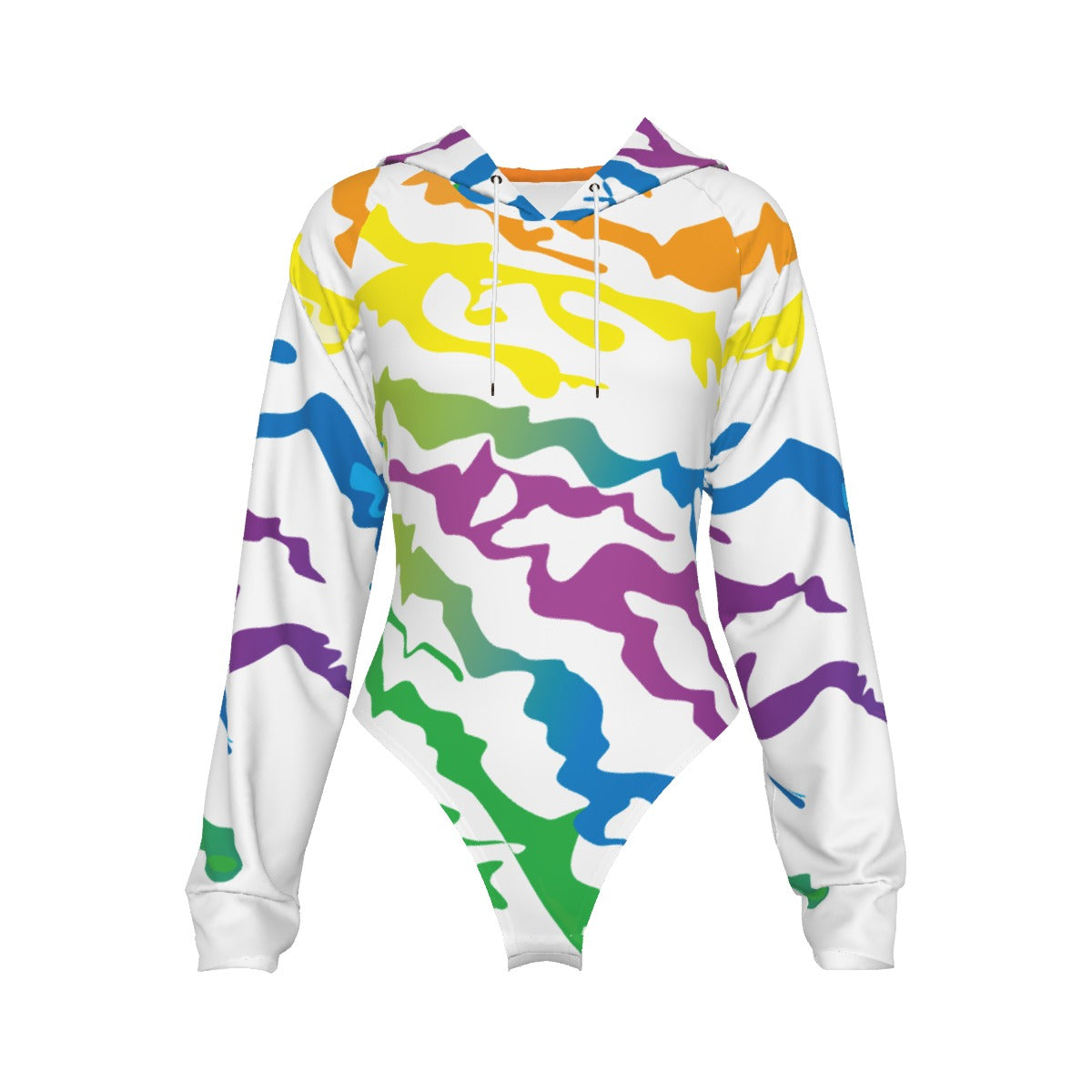Women's Raglan Sleeve Hooded Bodysuit