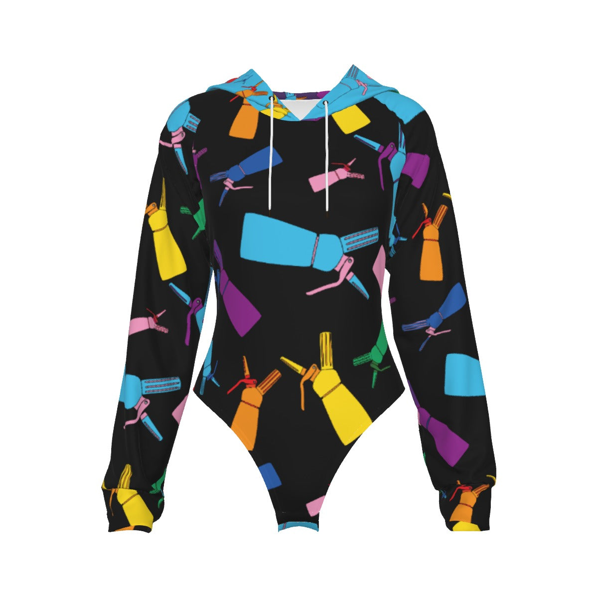 Women's Raglan Sleeve Hooded Bodysuit