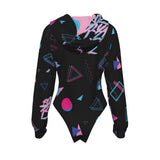 Women's Raglan Sleeve Hooded Bodysuit
