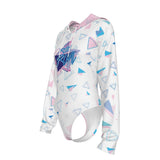 Women's Raglan Sleeve Hooded Bodysuit
