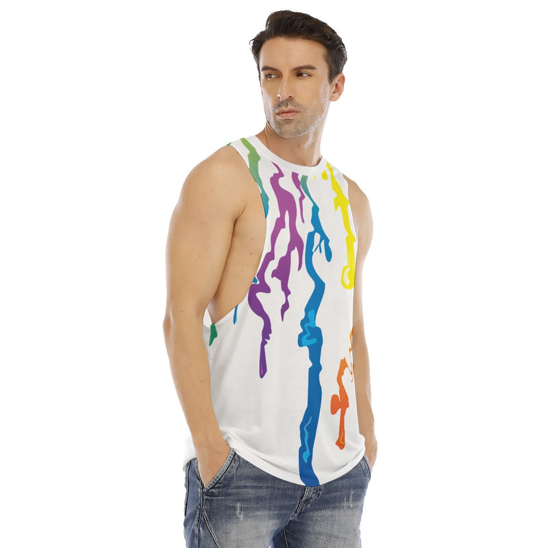 Men's O-neck Long Tank Top