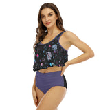 Women's Ruffled Vest Bikini Swimsuit