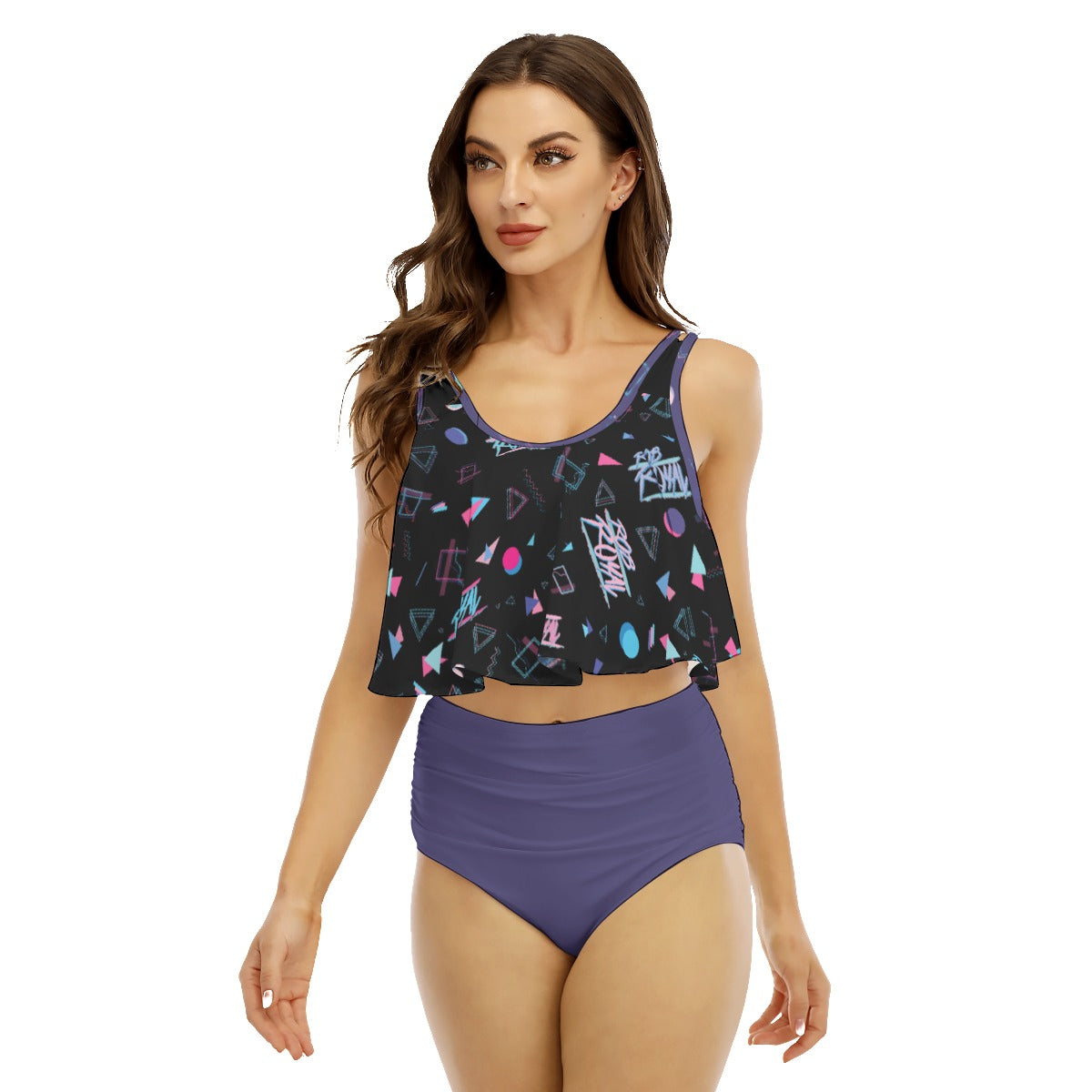 Women's Ruffled Vest Bikini Swimsuit