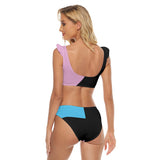 Women's Bikini Swimsuit With Ruffle Cuff Bra