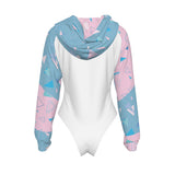 Women's Raglan Sleeve Hooded Bodysuit