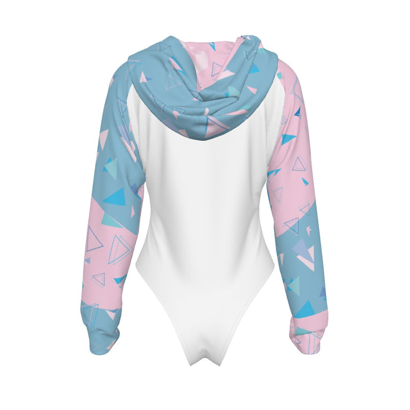 Women's Raglan Sleeve Hooded Bodysuit