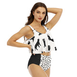 Women's Ruffled Vest Bikini Swimsuit