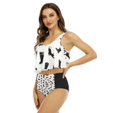 Women's Ruffled Vest Bikini Swimsuit