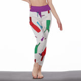 Women's High Waist Leggings | Side Stitch Closure