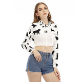 Women's Smock Short Hoodie With Long Sleeve