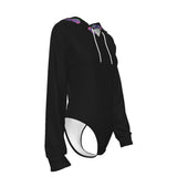 Women's Raglan Sleeve Hooded Bodysuit