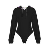 Women's Raglan Sleeve Hooded Bodysuit