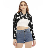 Women's Smock Short Hoodie With Long Sleeve