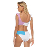 Women's Bikini Swimsuit With Ruffle Cuff Bra