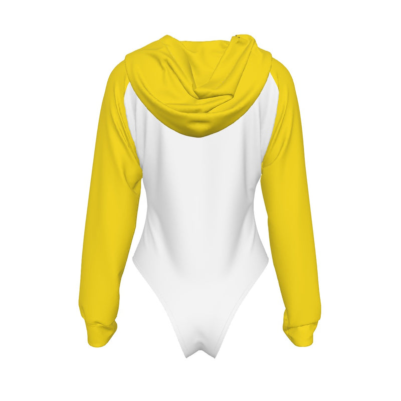 Women's Raglan Sleeve Hooded Bodysuit