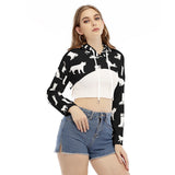 Women's Smock Short Hoodie With Long Sleeve