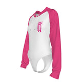 Women's Raglan Sleeve Hooded Bodysuit