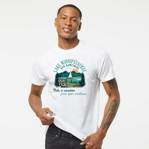 Lake Winnipesaukee - Mens Tee - White