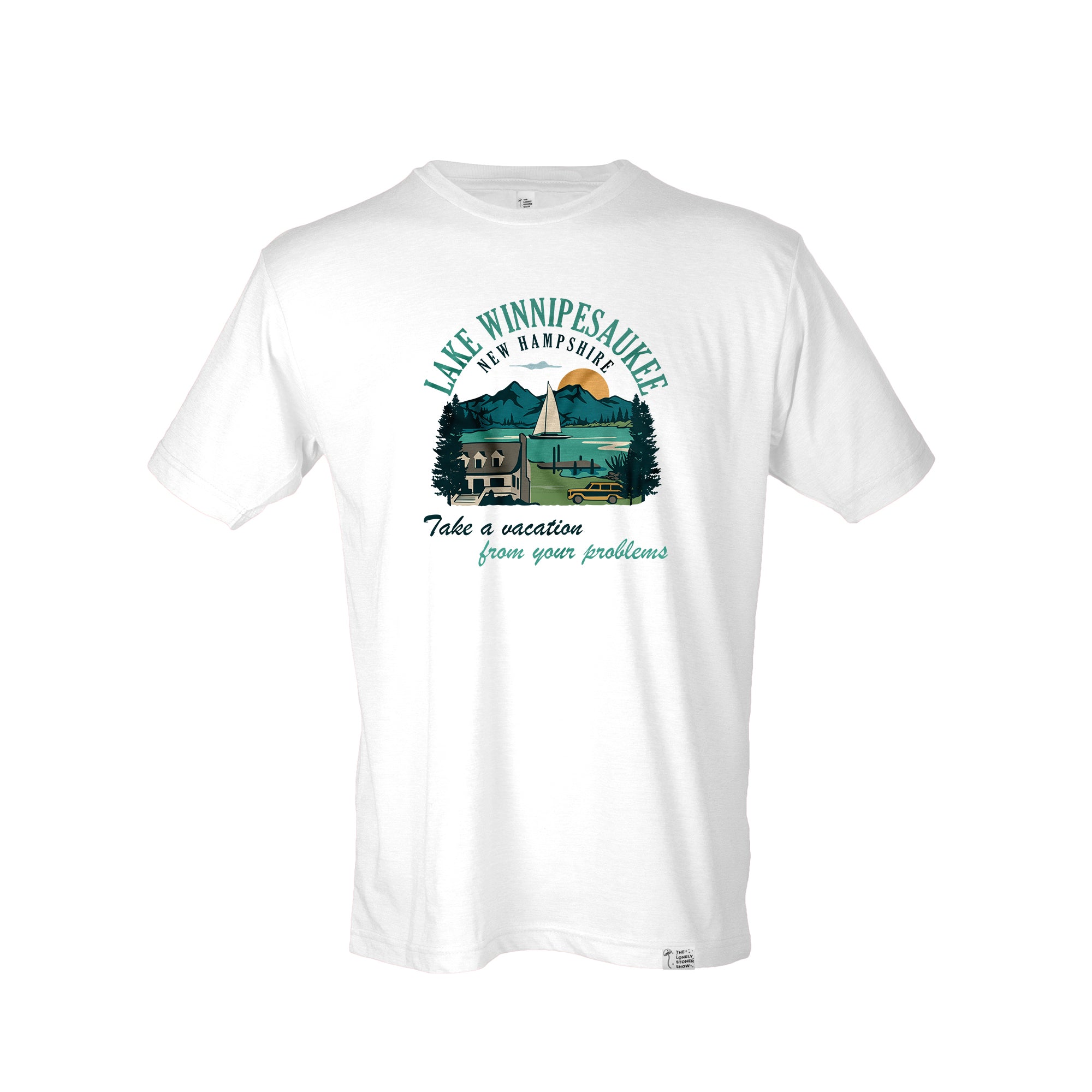 Lake Winnipesaukee - Mens Tee - White