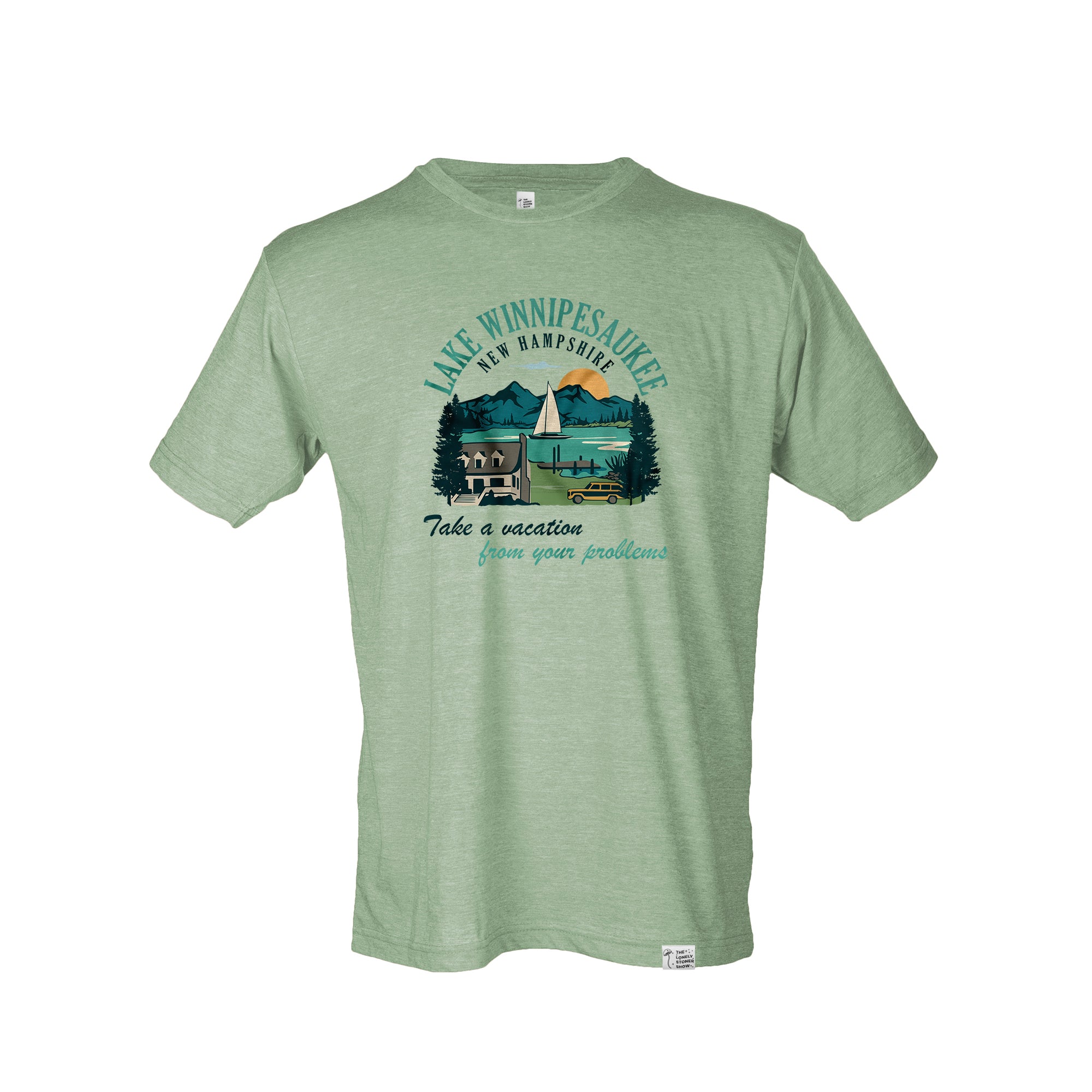 Lake Winnipesaukee - Mens Tee - White