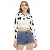 Women's Smock Short Hoodie With Long Sleeve