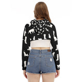 Women's Smock Short Hoodie With Long Sleeve