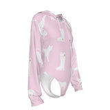 Women's Raglan Sleeve Hooded Bodysuit