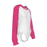 Women's Raglan Sleeve Hooded Bodysuit