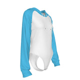 Women's Raglan Sleeve Hooded Bodysuit