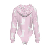 Women's Raglan Sleeve Hooded Bodysuit