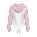 Women's Raglan Sleeve Hooded Bodysuit